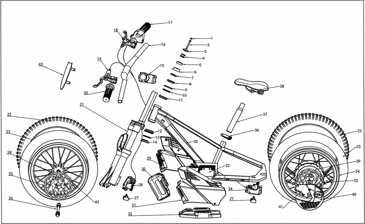 FXB01-20 Parts – FXB Australia - Premium Kids Electric Bikes